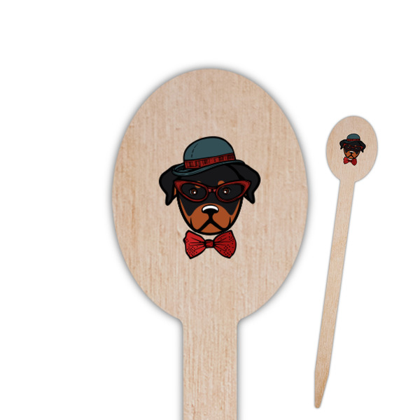 Custom Hipster Dogs Oval Wooden Food Picks