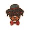 Hipster Dogs Wooden Sticker - Main