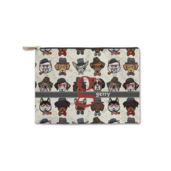 Hipster Dogs Zipper Pouch - Small - 8.5"x6" (Personalized)