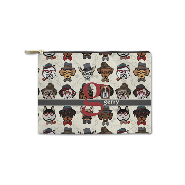 Custom Hipster Dogs Zipper Pouch - Small - 8.5"x6" (Personalized)