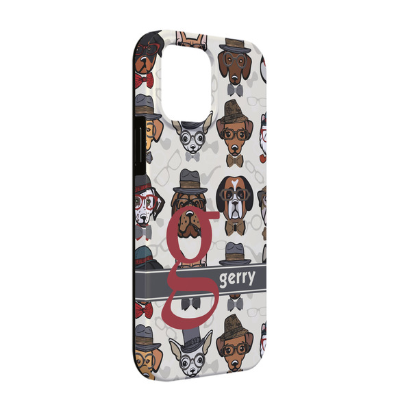 Custom Hipster Dogs iPhone Case - Rubber Lined - iPhone 13 (Personalized)