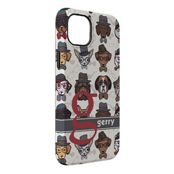Hipster Dogs iPhone Case - Rubber Lined - iPhone 14 Pro Max (Personalized)