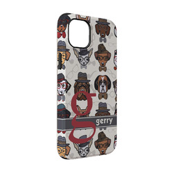 Hipster Dogs iPhone Case - Rubber Lined - iPhone 14 Pro (Personalized)