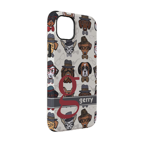 Custom Hipster Dogs iPhone Case - Rubber Lined - iPhone 14 Pro (Personalized)