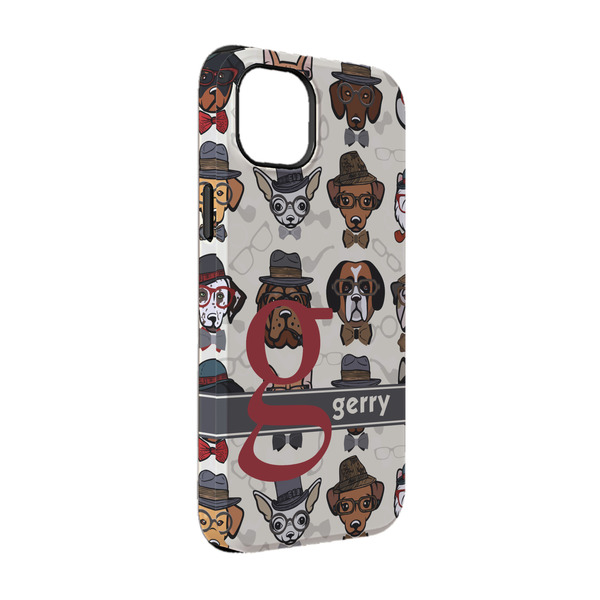 Custom Hipster Dogs iPhone Case - Rubber Lined - iPhone 14 (Personalized)