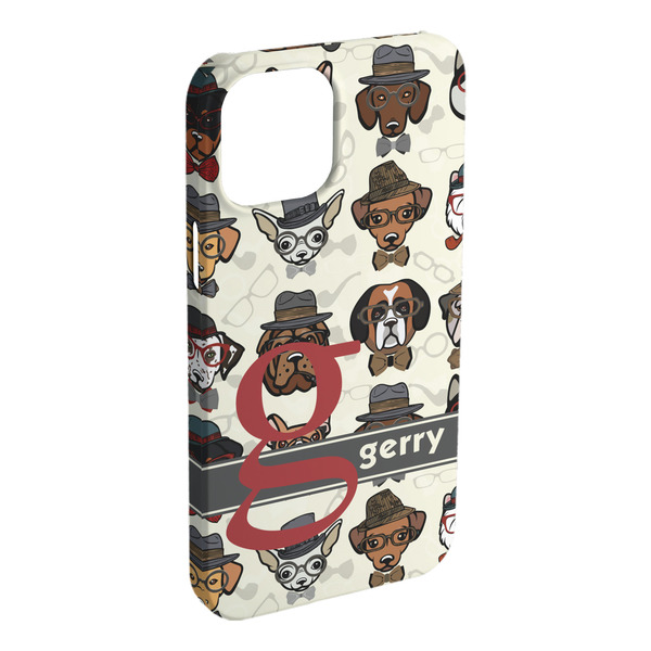 Custom Hipster Dogs iPhone Case - Plastic - iPhone 15 Plus (Personalized)