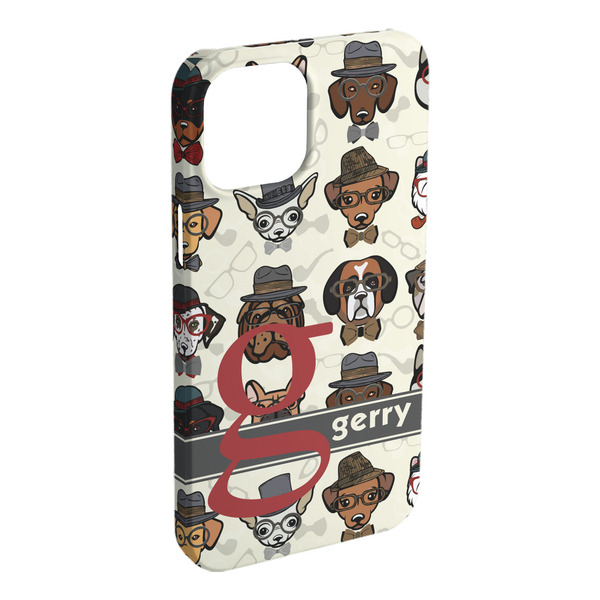 Custom Hipster Dogs iPhone Case - Plastic - iPhone 15 Pro Max (Personalized)