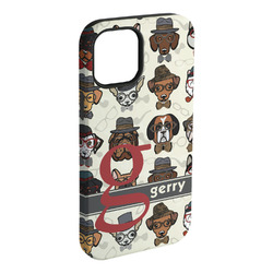 Hipster Dogs iPhone Case - Rubber Lined - iPhone 15 Pro Max (Personalized)
