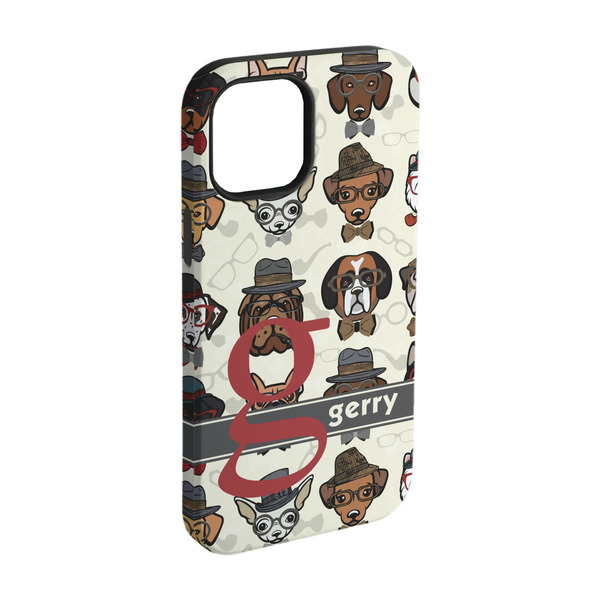 Custom Hipster Dogs iPhone Case - Rubber Lined - iPhone 15 Pro (Personalized)