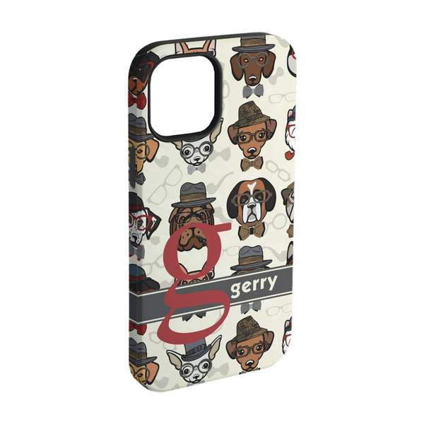 Custom Hipster Dogs iPhone Case - Rubber Lined - iPhone 15 (Personalized)