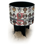 Hipster Dogs Black Beach Spiker Drink Holder (Personalized)