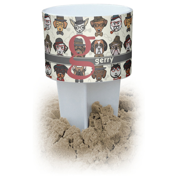 Custom Hipster Dogs Beach Spiker Drink Holder (Personalized)