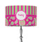 Pink & Green Paisley and Stripes 12" Drum Lamp Shade - Fabric (Personalized)