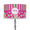 Pink & Green Paisley and Stripes 12" Drum Lamp Shade - Poly-film (Personalized)