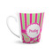 Pink & Green Paisley and Stripes 12 Oz Latte Mug - Front