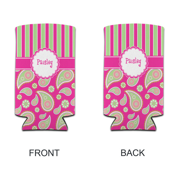 Pink & Green Paisley and Stripes 12oz Tall Can Sleeve - APPROVAL