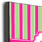 Pink & Green Paisley and Stripes 12x12 Wood Print - Closeup