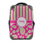 Pink & Green Paisley and Stripes 15" Backpack - FRONT