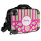 Pink & Green Paisley and Stripes Hard Shell Briefcase (Personalized)