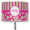Pink & Green Paisley and Stripes Drum Lamp Shade (Personalized)