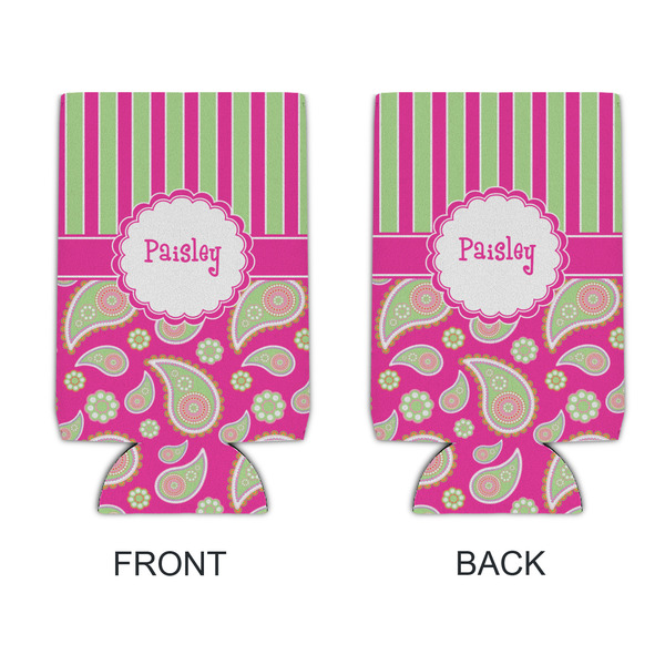Pink & Green Paisley and Stripes 16oz Can Sleeve - APPROVAL