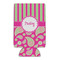 Pink & Green Paisley and Stripes 16oz Can Sleeve - FRONT (flat)