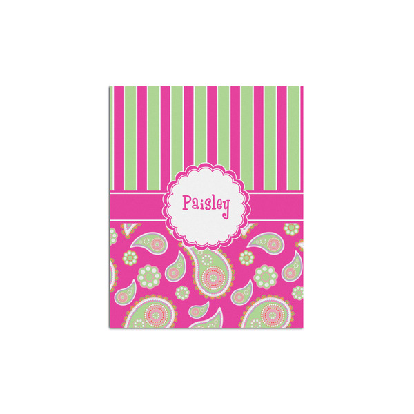 Custom Pink & Green Paisley and Stripes Posters - Matte - 16x20 (Personalized)