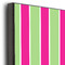 Pink & Green Paisley and Stripes 16x20 Wood Print - Closeup