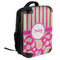 Pink & Green Paisley and Stripes 18" Hard Shell Backpacks - ANGLED VIEW