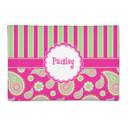 Pink & Green Paisley and Stripes 2' x 3' Indoor Area Rug (Personalized)
