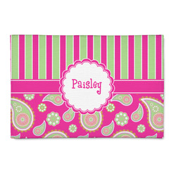 Pink & Green Paisley and Stripes 2' x 3' Patio Rug (Personalized)