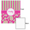Pink & Green Paisley and Stripes 20x24 - Matte Poster - Front & Back