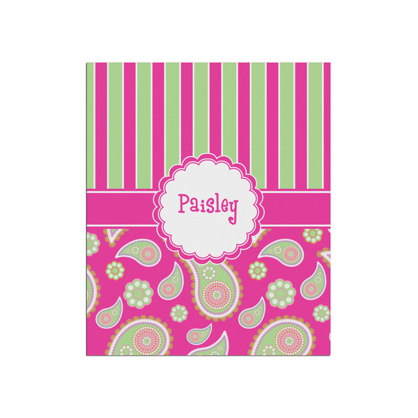 Custom Pink & Green Paisley and Stripes Poster - Matte - 20x24 (Personalized)
