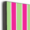 Pink & Green Paisley and Stripes 20x24 Wood Print - Closeup