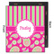 Pink & Green Paisley and Stripes 20x24 Wood Print - Front & Back View
