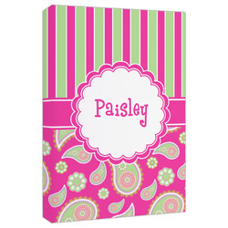 Pink & Green Paisley and Stripes Canvas Print - 20x30 (Personalized)