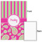 Pink & Green Paisley and Stripes 20x30 - Matte Poster - Front & Back