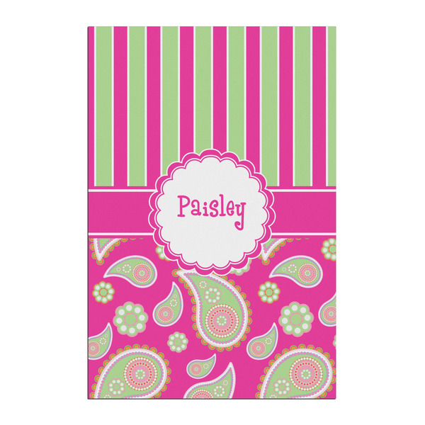 Custom Pink & Green Paisley and Stripes Posters - Matte - 20x30 (Personalized)