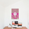 Pink & Green Paisley and Stripes 20x30 - Matte Poster - On the Wall