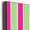 Pink & Green Paisley and Stripes 20x30 Wood Print - Closeup