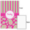 Pink & Green Paisley and Stripes 24x36 - Matte Poster - Front & Back