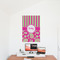 Pink & Green Paisley and Stripes 24x36 - Matte Poster - On the Wall