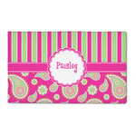 Pink & Green Paisley and Stripes 3' x 5' Patio Rug (Personalized)