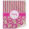 Pink & Green Paisley and Stripes Sherpa Throw Blanket - 60"x80" (Personalized)