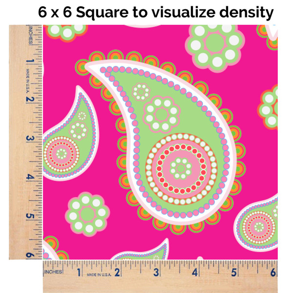 Pink & Green Paisley and Stripes 6x6 Swatch of Fabric