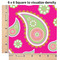 Pink & Green Paisley and Stripes 6x6 Swatch of Fabric