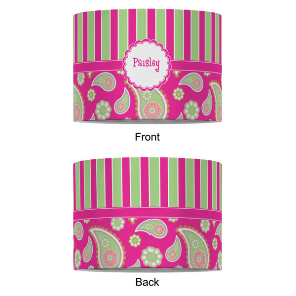 Pink & Green Paisley and Stripes 8" Drum Lampshade - APPROVAL (Fabric)