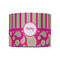 Pink & Green Paisley and Stripes 8" Drum Lampshade - FRONT (Fabric)
