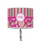 Pink & Green Paisley and Stripes 8" Drum Lamp Shade - Poly-film (Personalized)