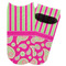Pink & Green Paisley and Stripes Adult Ankle Socks
